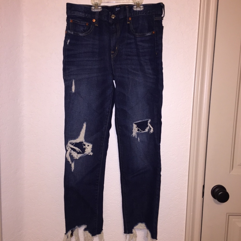 Gap Distressed Girlfriend Jeans